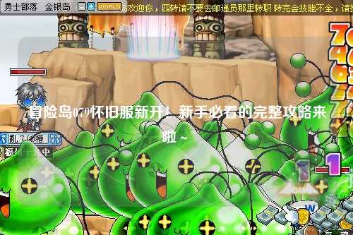 冒险岛079怀旧服新开！新手必看的完整攻略来啦～✨