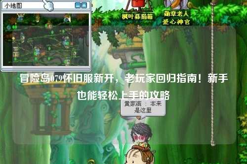冒险岛079怀旧服新开，老玩家回归指南！新手也能轻松上手的攻略