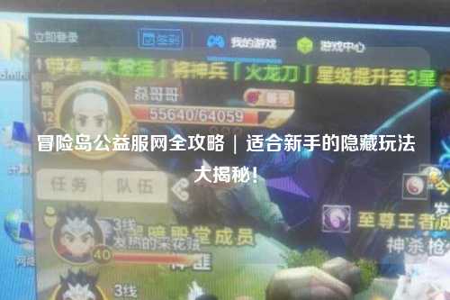 冒险岛公益服网全攻略 | 适合新手的隐藏玩法大揭秘！