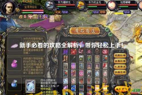 新手必看的攻略全解析,带你轻松上手!