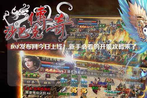 DNF发布网今日上线！新手必看的开服攻略来了！✨